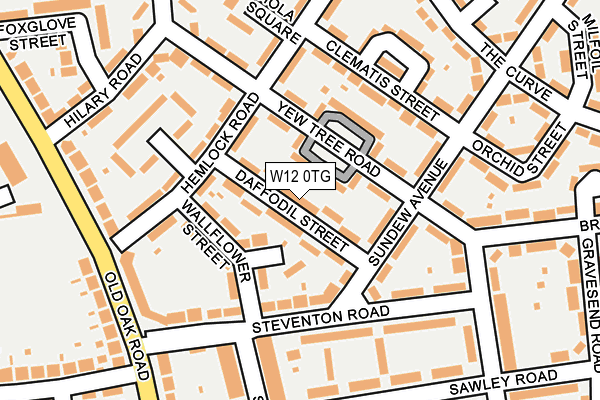 W12 0TG map - OS OpenMap – Local (Ordnance Survey)