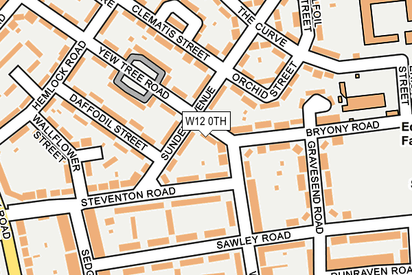 W12 0TH map - OS OpenMap – Local (Ordnance Survey)