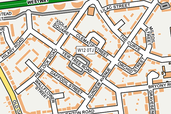 W12 0TJ map - OS OpenMap – Local (Ordnance Survey)