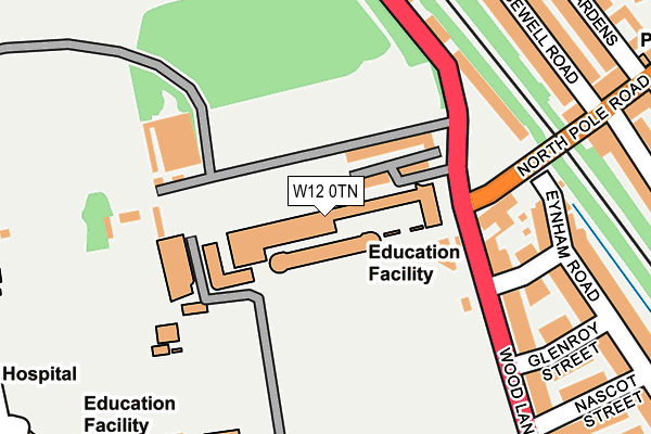 W12 0TN map - OS OpenMap – Local (Ordnance Survey)