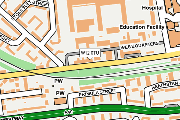 W12 0TU map - OS OpenMap – Local (Ordnance Survey)