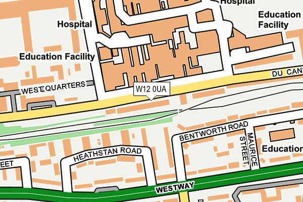 W12 0UA map - OS OpenMap – Local (Ordnance Survey)