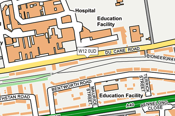 W12 0UD map - OS OpenMap – Local (Ordnance Survey)