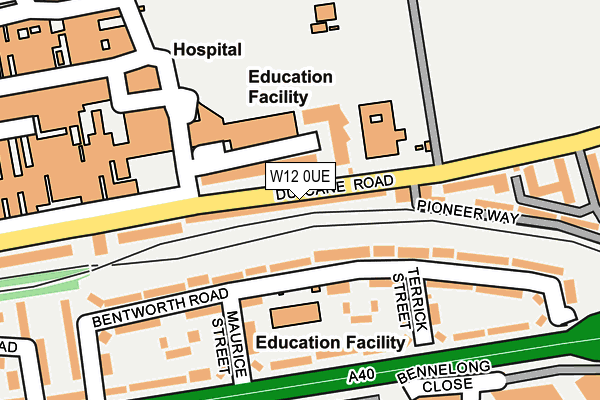 W12 0UE map - OS OpenMap – Local (Ordnance Survey)