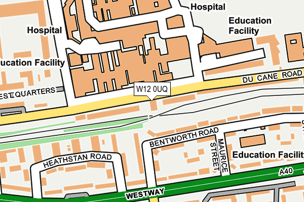 W12 0UQ map - OS OpenMap – Local (Ordnance Survey)