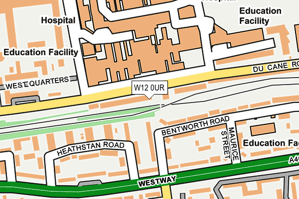 W12 0UR map - OS OpenMap – Local (Ordnance Survey)