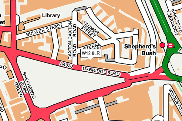 W12 8LR map - OS OpenMap – Local (Ordnance Survey)