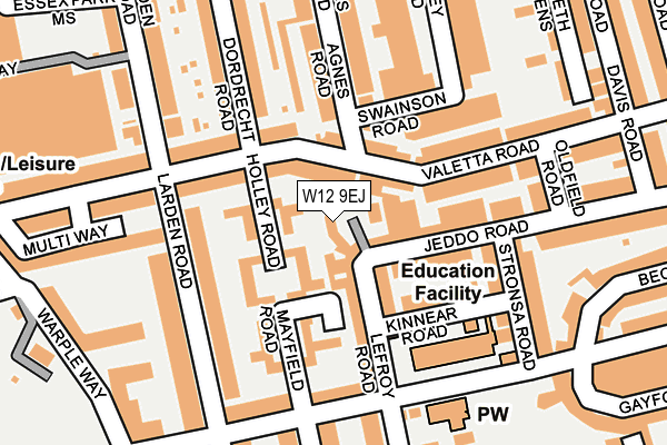 W12 9EJ map - OS OpenMap – Local (Ordnance Survey)