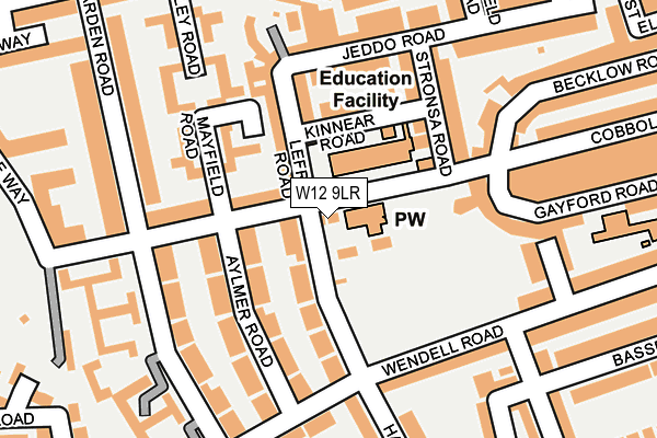 W12 9LR map - OS OpenMap – Local (Ordnance Survey)