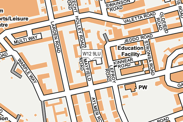 W12 9LU map - OS OpenMap – Local (Ordnance Survey)