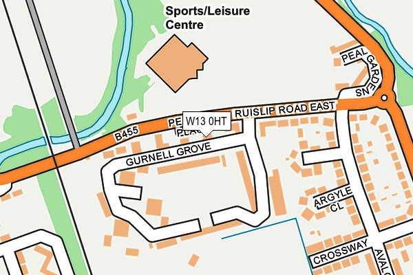 W13 0HT map - OS OpenMap – Local (Ordnance Survey)