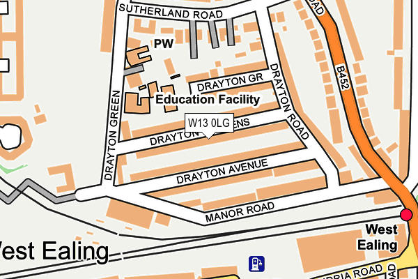 W13 0LG map - OS OpenMap – Local (Ordnance Survey)