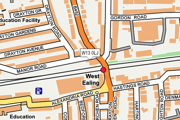 W13 0LJ map - OS OpenMap – Local (Ordnance Survey)
