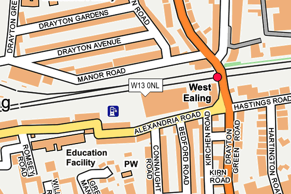 W13 0NL map - OS OpenMap – Local (Ordnance Survey)