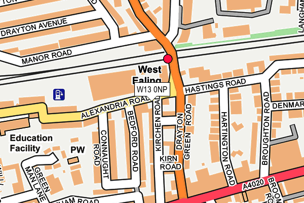 W13 0NP map - OS OpenMap – Local (Ordnance Survey)