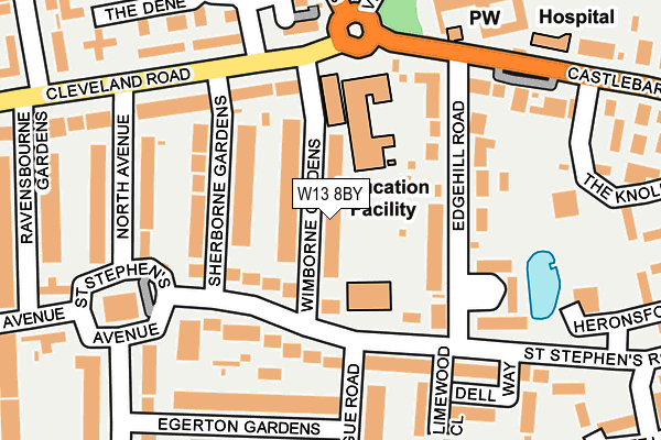 W13 8BY map - OS OpenMap – Local (Ordnance Survey)