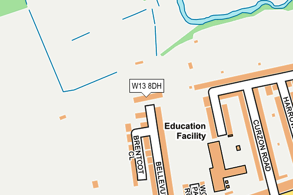 W13 8DH map - OS OpenMap – Local (Ordnance Survey)