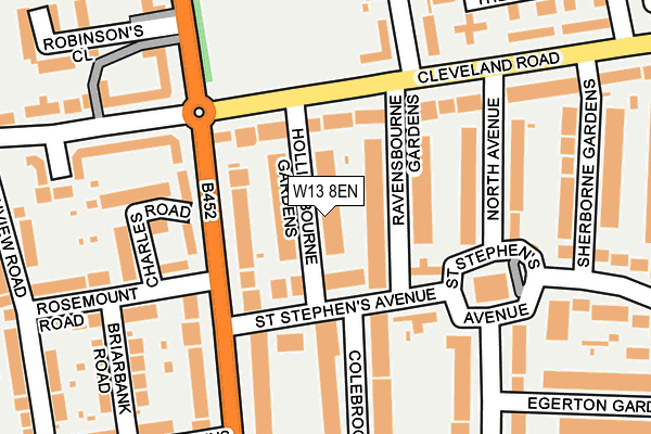 W13 8EN map - OS OpenMap – Local (Ordnance Survey)