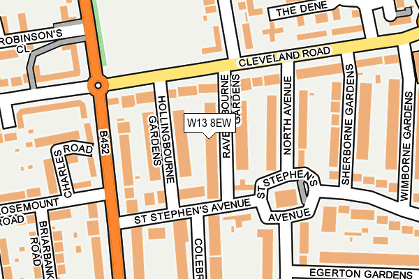 W13 8EW map - OS OpenMap – Local (Ordnance Survey)