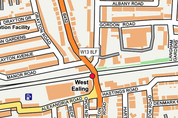 W13 8LF map - OS OpenMap – Local (Ordnance Survey)