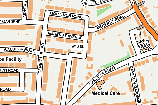 W13 8LT map - OS OpenMap – Local (Ordnance Survey)