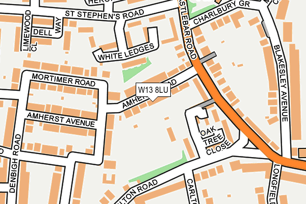 W13 8LU map - OS OpenMap – Local (Ordnance Survey)