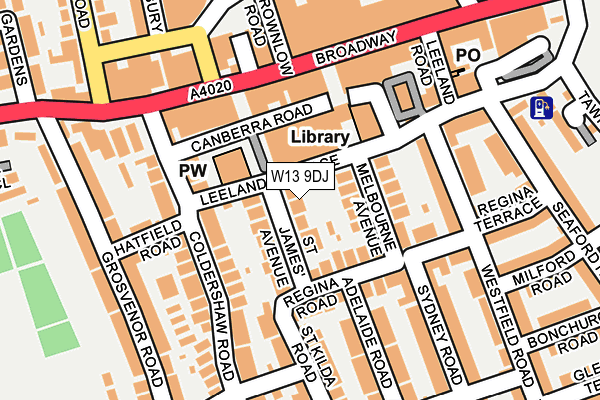 W13 9DJ map - OS OpenMap – Local (Ordnance Survey)