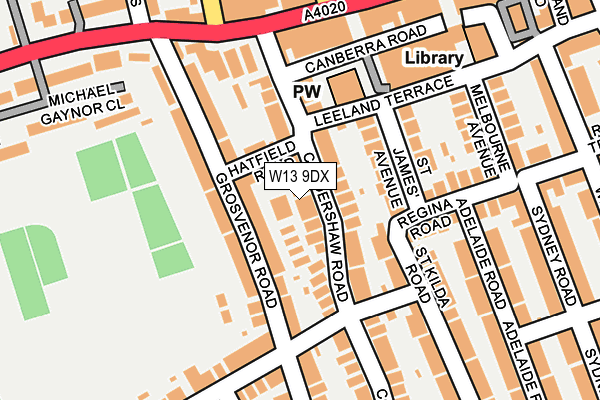 W13 9DX map - OS OpenMap – Local (Ordnance Survey)