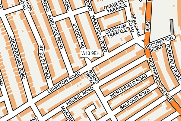 W13 9EH map - OS OpenMap – Local (Ordnance Survey)