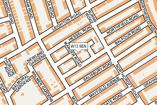 W13 9EN map - OS OpenMap – Local (Ordnance Survey)
