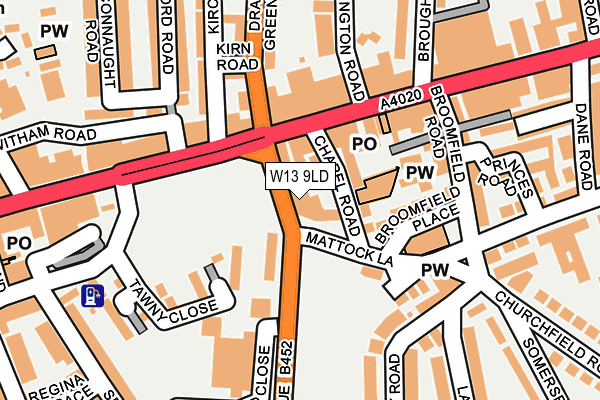 W13 9LD map - OS OpenMap – Local (Ordnance Survey)