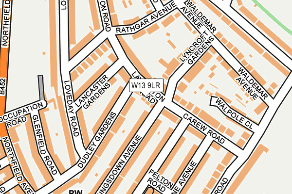 W13 9LR map - OS OpenMap – Local (Ordnance Survey)