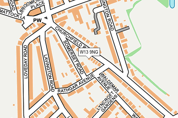 W13 9NG map - OS OpenMap – Local (Ordnance Survey)