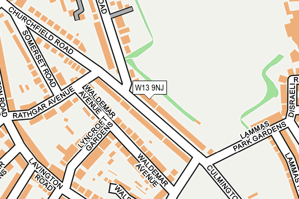 W13 9NJ map - OS OpenMap – Local (Ordnance Survey)