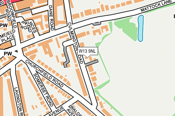 W13 9NL map - OS OpenMap – Local (Ordnance Survey)