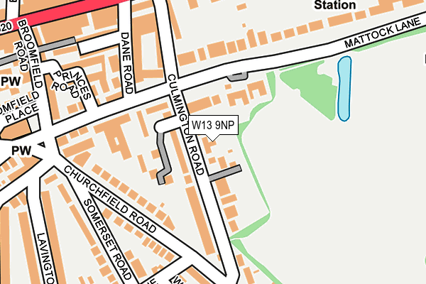 W13 9NP map - OS OpenMap – Local (Ordnance Survey)
