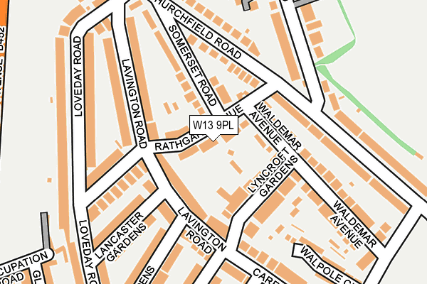 W13 9PL map - OS OpenMap – Local (Ordnance Survey)