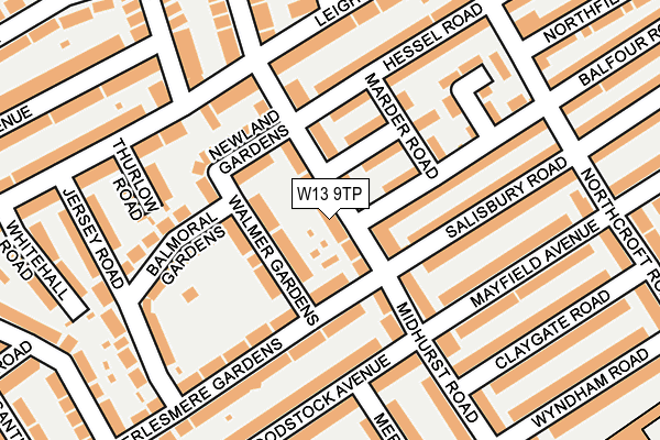 W13 9TP map - OS OpenMap – Local (Ordnance Survey)