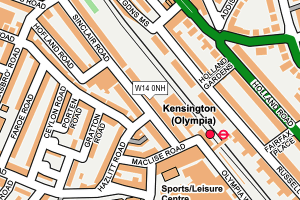 W14 0NH map - OS OpenMap – Local (Ordnance Survey)
