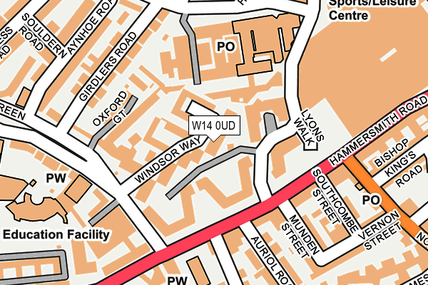 W14 0UD map - OS OpenMap – Local (Ordnance Survey)