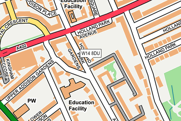 W14 8DU map - OS OpenMap – Local (Ordnance Survey)