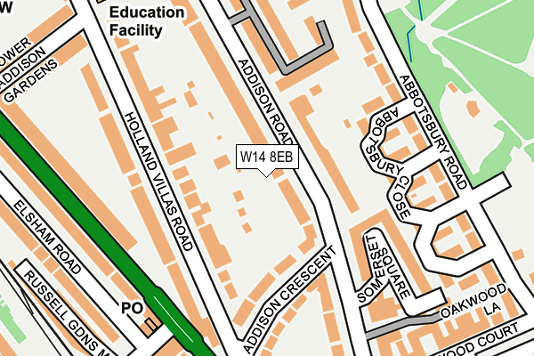 W14 8EB map - OS OpenMap – Local (Ordnance Survey)