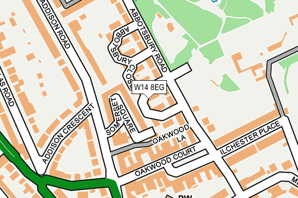 W14 8EG map - OS OpenMap – Local (Ordnance Survey)