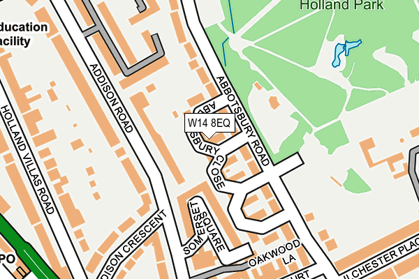 W14 8EQ map - OS OpenMap – Local (Ordnance Survey)