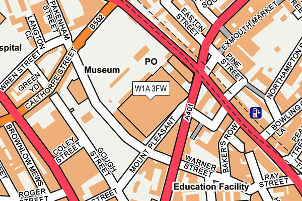 W1A 3FW map - OS OpenMap – Local (Ordnance Survey)
