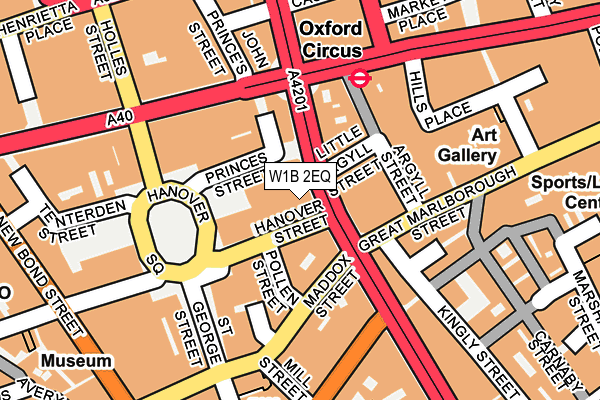 W1B 2EQ map - OS OpenMap – Local (Ordnance Survey)