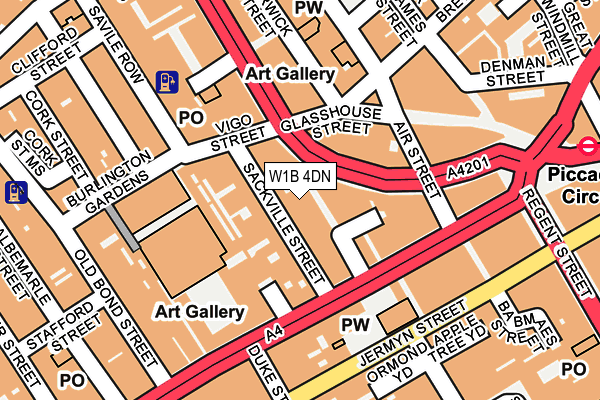 W1B 4DN map - OS OpenMap – Local (Ordnance Survey)