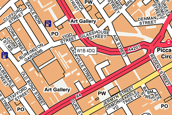 W1B 4DQ map - OS OpenMap – Local (Ordnance Survey)