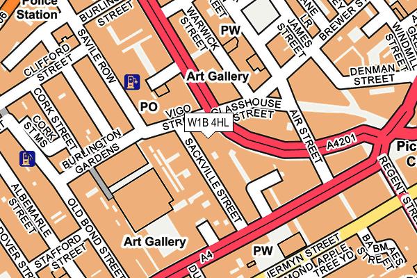 W1B 4HL map - OS OpenMap – Local (Ordnance Survey)