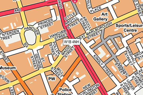 W1B 4NH map - OS OpenMap – Local (Ordnance Survey)